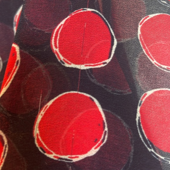 Banana Republic Black and Red Polka Dot Button Up Blouse - Size S - Picture 6 of 6